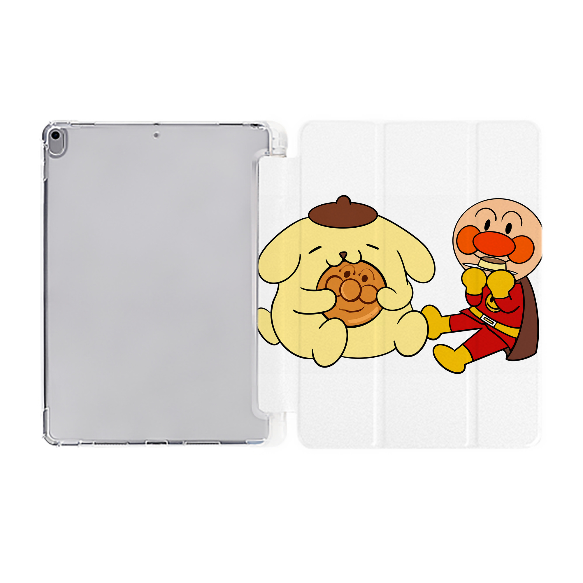 （画像用） アンパンマン Anpanman IPad ケース ペン収納付き 三つ折りスタンド PUレザー×シリコン 対応機種9.5/10.5/10.9インチ